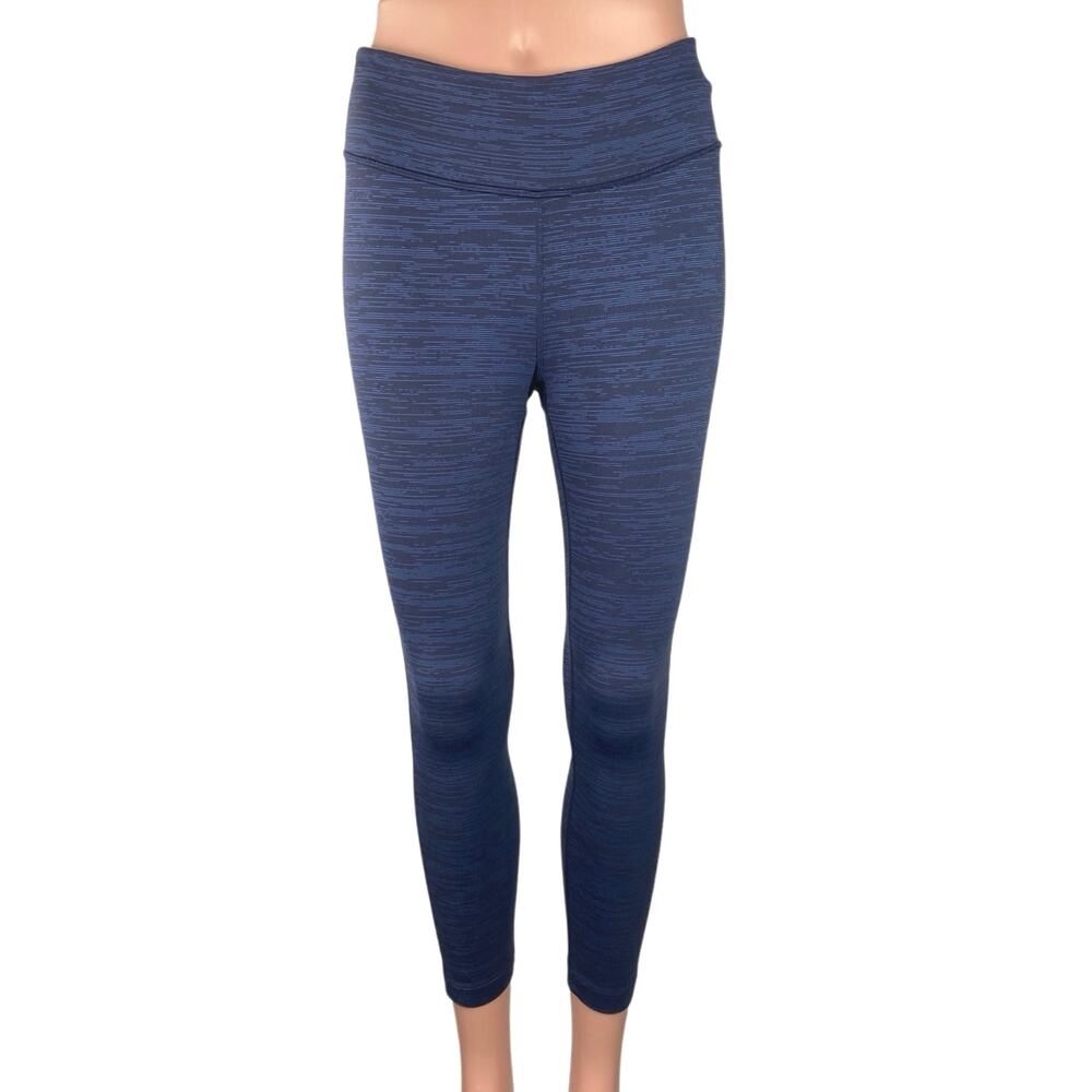 Outdoor Voices Blue Mid Rise Activewear Yoga Fitness Cropped Leggings Pants Sz S